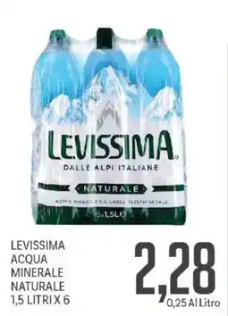 Supermercati Piccolo Levissima acqua minerale naturale offerta
