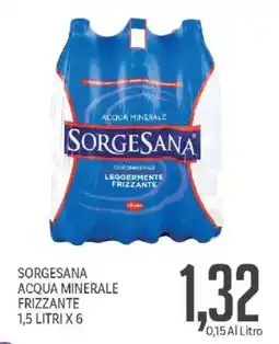 Supermercati Piccolo Sorgesana acqua minerale frizzante offerta