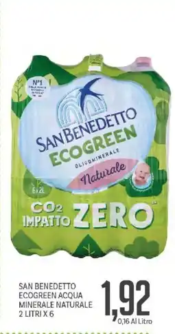 Supermercati Piccolo San Benedetto Ecogreen acqua minerale naturale offerta