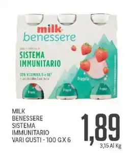 Supermercati Piccolo Milk benessere sistema immunitario offerta