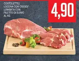 Supermercati Piccolo Costolette/locena con ossso/lombata con filetto di suino offerta