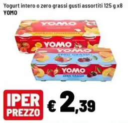Iper La Grande Yogurt intero o zero grassi YOMO offerta