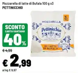Iper La Grande Mozzarella di latte di bufala Pettinicchio offerta
