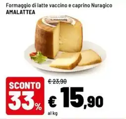 Iper La Grande Formaggio di latte vaccino e caprino Nuragico Amalattea offerta