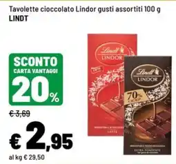 Iper La Grande Tavolette cioccolato Lindor offerta
