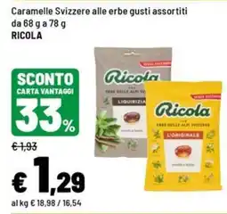 Iper La Grande Caramelle Svizzere alle erbe Ricola offerta