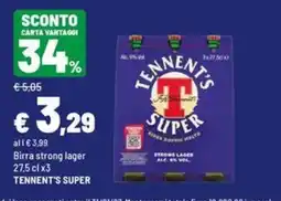 Iper La Grande Birra strong lager Tennent's Super offerta