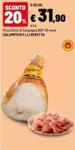 Iper La Grande Prosciutto di Carpegna DOP offerta