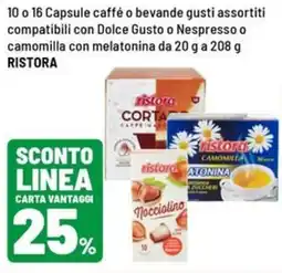 Iper La Grande Ristora capsule caffè o bevande gusti assortiti offerta