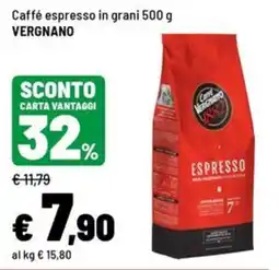Iper La Grande Caffé espresso in grani Vergnano offerta