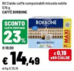 Iper La Grande Cialde caffè compostabili miscela nobile Caffè Borbone offerta