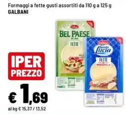 Iper La Grande Formaggi a fette gusti assortiti offerta