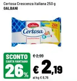 Iper La Grande Certosa Crescenza italiana Galbani offerta