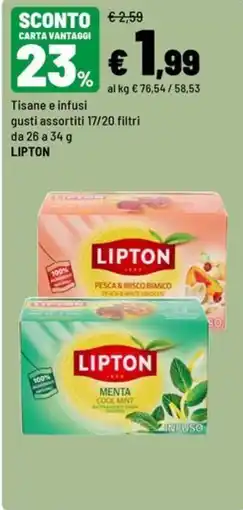 Iper La Grande Tisane e infusi LIPTON offerta