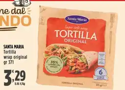 Rossotono Carrefour Santa Maria tortilla wrap original offerta