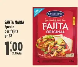 Rossotono Carrefour Santa Maria Spezie per fajita offerta