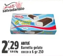 Rossotono Carrefour Abituè Barretta gelato cocco offerta