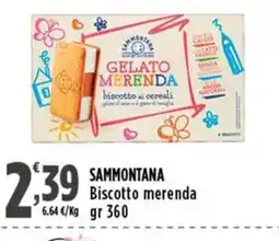 Rossotono Carrefour Sammontana Biscotto merenda offerta