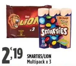 Rossotono Carrefour Smarties/Lion offerta