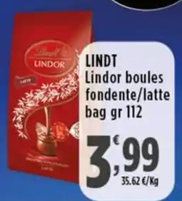 Rossotono Carrefour Lindt Lindor boules fondente/latte offerta