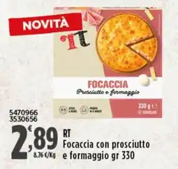Rossotono Carrefour Focaccia Prosciutto e formaggio offerta