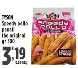 Rossotono Carrefour Tyson Speedy pollo panati the original offerta