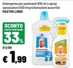 Iper La Grande Detergente per pavimenti Mastro Lindo offerta
