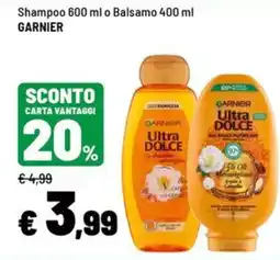Iper La Grande Shampoo o Balsamo Garnier Ultra Dolce offerta