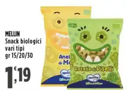 Rossotono Carrefour Snack biologici MELLIN offerta