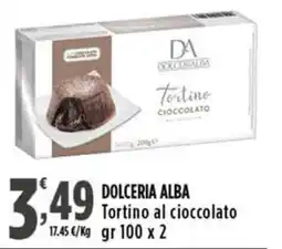 Rossotono Carrefour Dolceria Alba Tortino al cioccolato offerta