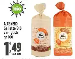 Rossotono Carrefour Gallette BIO Alce Nero offerta
