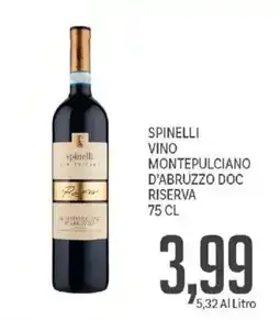 Supermercati Piccolo Spinelli Vino Montepulciano d'Abruzzo Doc Riserva offerta