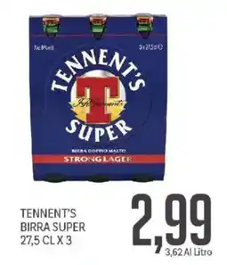 Supermercati Piccolo Tennent's birra super offerta