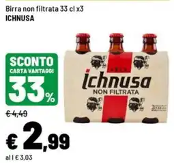 Iper La Grande Birra non filtrata Ichnusa offerta