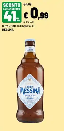 Iper La Grande Birra Messina Cristalli di Sale offerta