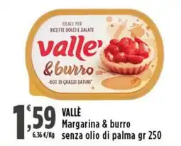 Rossotono Carrefour Valle' Margarina & burro offerta