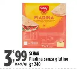 Rossotono Carrefour Schar Piadina senza glutine offerta