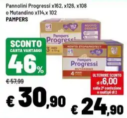 Iper La Grande Pannolini Progressi Mutandino offerta