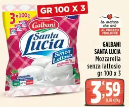 Rossotono Carrefour Galbani Santa Lucia Mozzarella senza lattosio offerta