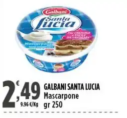 Rossotono Carrefour Galbani Santa Lucia Mascarpone offerta