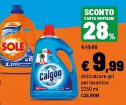 Iper La Grande Anticalcare gel per lavatrice CALGON offerta