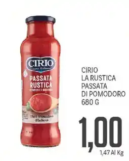 Supermercati Piccolo Cirio passata rustica offerta