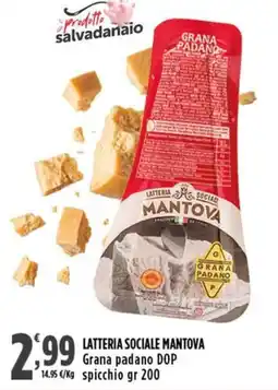 Rossotono Carrefour Latteria sociale mantova Grana padano DOP offerta