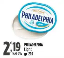 Rossotono Carrefour Philadelphia Light offerta