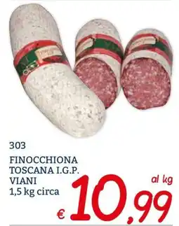 Zona Finocchiona Toscana I.G.P. Viani offerta