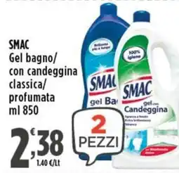 Rossotono Carrefour Smac gel bagno con candeggina classica profumata offerta