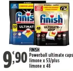 Rossotono Carrefour Finish Powerball ultimate caps offerta