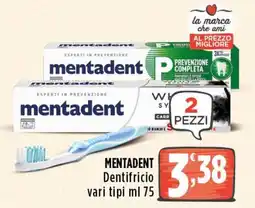 Rossotono Carrefour Mentadent Dentifricio offerta