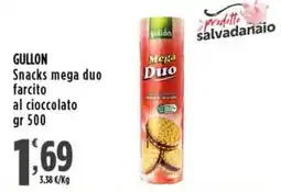 Rossotono Carrefour Gullon Snacks mega duo farcito al cioccolato offerta