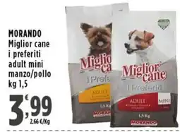 Rossotono Carrefour Miglior cane I Preferiti adult mini manzo/pollo offerta